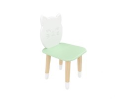 Детский стул Котик мятная прохлада, с носочками