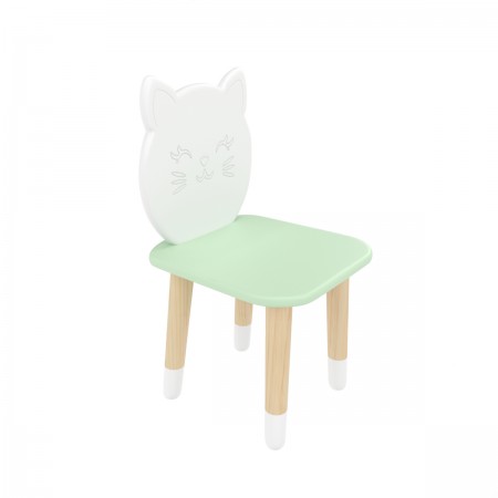 Детский стул Котик мятная прохлада, с носочками, Bambini Letto