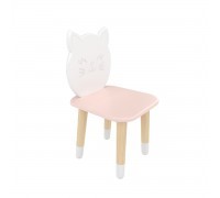 Детский стул Котик розовый, с носочками