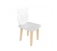Детский стул Котик серый перламутр