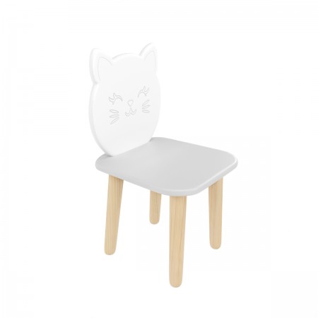 Детский стул Котик серый перламутр, Bambini Letto