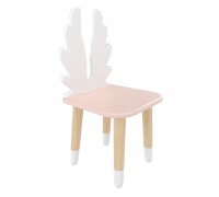 Детский стул Крылья розовый, с носочками