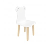 Детский стул Мишка белый