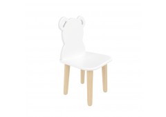 Детский стул Мишка белый