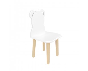 Детский стул Мишка белый