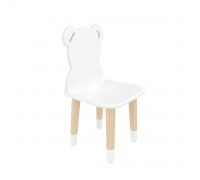 Детский стул Мишка белый, с носочками