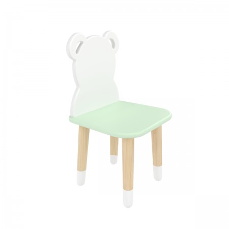 Детский стул Мишка мятная прохлада, с носочками, Bambini Letto