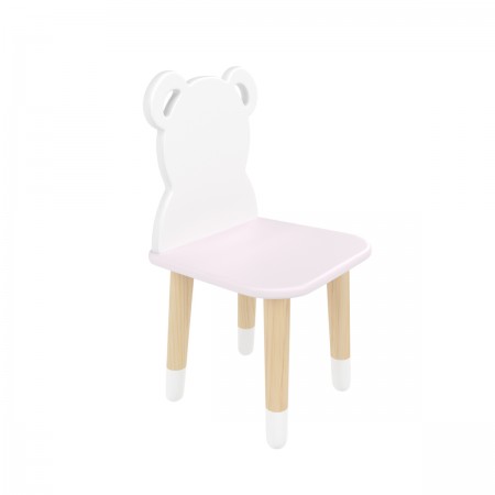 Детский стул Мишка нежная лаванда, с носочками, Bambini Letto