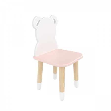 Детский стул Мишка розовый, с носочками, Bambini Letto