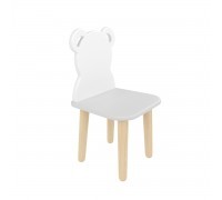 Детский стул Мишка серый перламутр