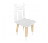 Детский стул Принц Артур серый перламутр, с носочками