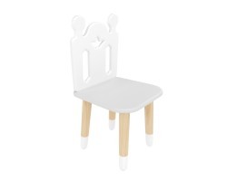 Детский стул Принц Артур серый перламутр, с носочками