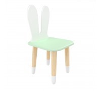 Детский стул Уши зайца мятная прохлада, с носочками