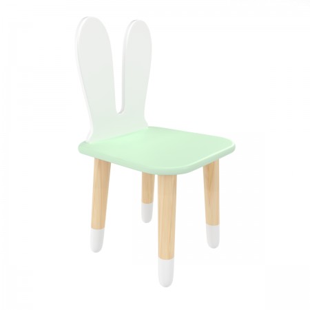 Детский стул Уши зайца мятная прохлада, с носочками, Bambini Letto