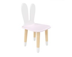 Детский стул Уши зайца нежная лаванда, с носочками