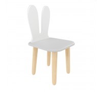 Детский стул Уши зайца серый перламутр