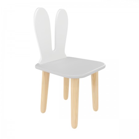 Детский стул Уши зайца серый перламутр, Bambini Letto