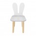 Детский стул Уши зайца серый перламутр, Bambini Letto
