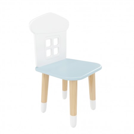 Детский стул Домик голубой, с носочками, Bambini Letto
