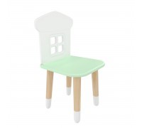 Детский стул Домик мятная прохлада, с носочками