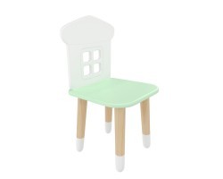 Детский стул Домик мятная прохлада, с носочками