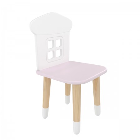 Детский стул Домик нежная лаванда, с носочками, Bambini Letto