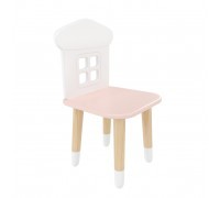 Детский стул Домик розовый, с носочками