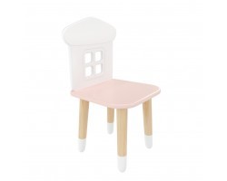 Детский стул Домик розовый, с носочками