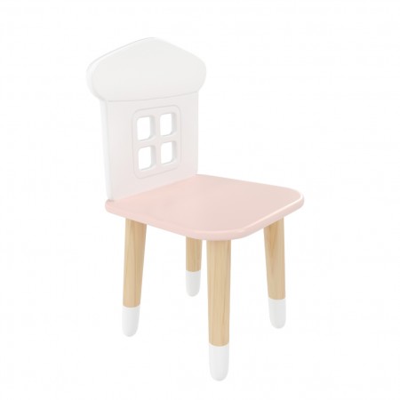 Детский стул Домик розовый, с носочками, Bambini Letto