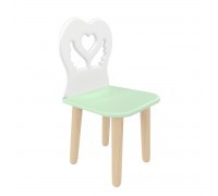 Детский стул Крылья с сердцем мятная прохлада