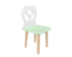 Детский стул Крылья с сердцем мятная прохлада