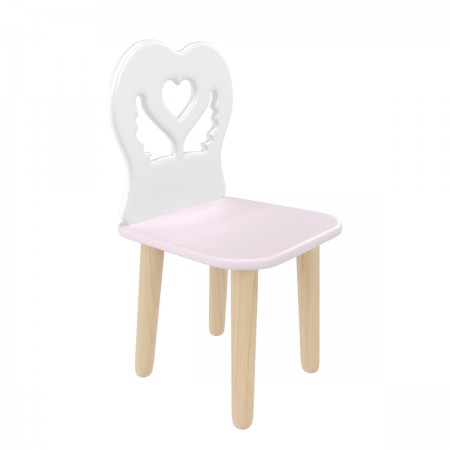 Детский стул Крылья с сердцем нежная лаванда, Bambini Letto