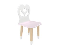 Детский стул Крылья с сердцем нежная лаванда, с носочками