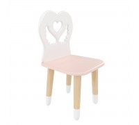 Детский стул Крылья с сердцем розовый, с носочками