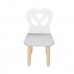 Детский стул Крылья с сердцем серый перламутр, Bambini Letto