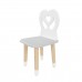 Детский стул Крылья с сердцем серый перламутр, с носочками, Bambini Letto