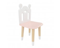 Детский стул Принц Артур розовый, с носочками