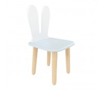 Детский стул Уши зайца голубой