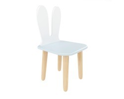 Детский стул Уши зайца голубой