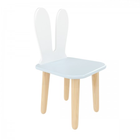 Детский стул Уши зайца голубой, Bambini Letto