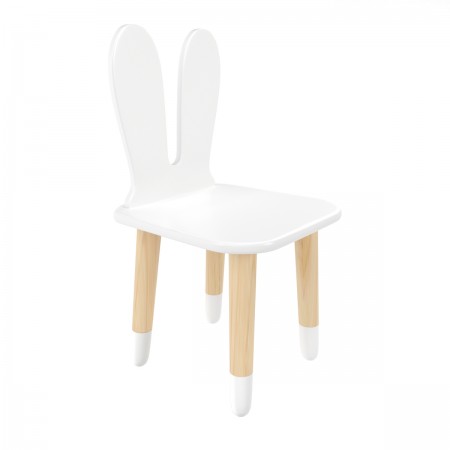 Детский стул Уши зайца белый, с носочками, Bambini Letto