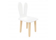 Детский стул Уши зайца белый