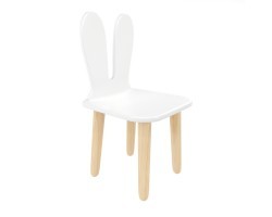 Детский стул Уши зайца белый