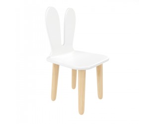 Детский стул Уши зайца белый