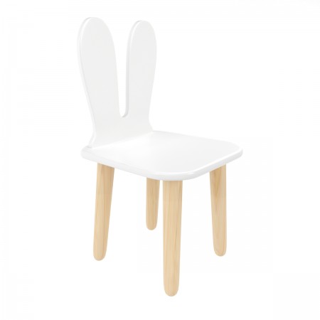 Детский стул Уши зайца белый, Bambini Letto