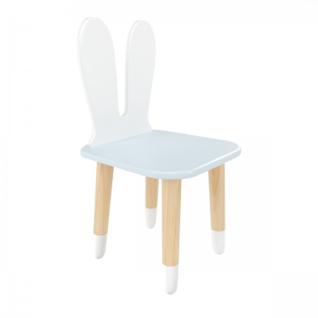 Детский стул Уши зайца голубой, с носочками, Bambini Letto