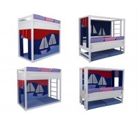  Кровать-перевертыш Мореход из натурального дерева 