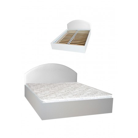 Кровать Илона-2 с декором экокожей