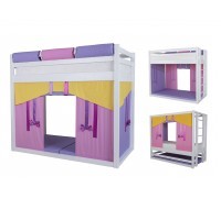 Кровать чердак для девочки с игровой зоной Жасмин