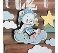 Детские часики настенные Мишка